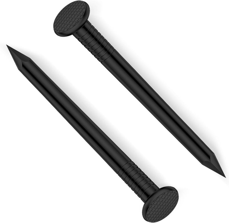 Etauwe 1 Inch Black Carbon Steel Flat Nails, 500 PCS - Image 1